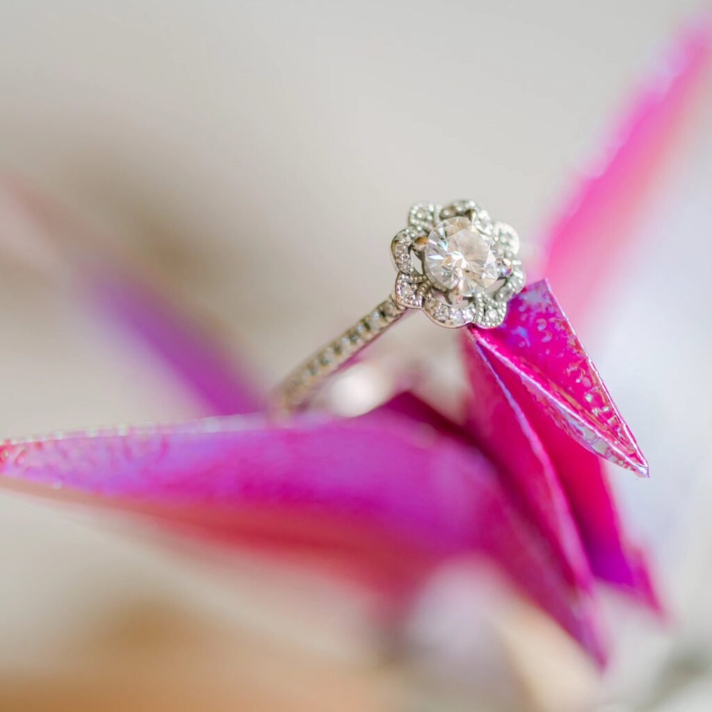 What special touches are you adding to your wedding? This origami crane was made by the groom as…