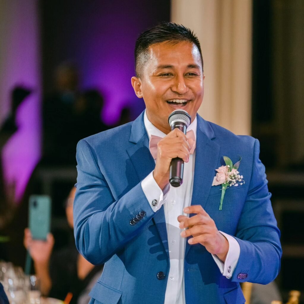 A tip for toasts/speeches: be sure that the people making the speech KNOW they're making the speech. Sounds…