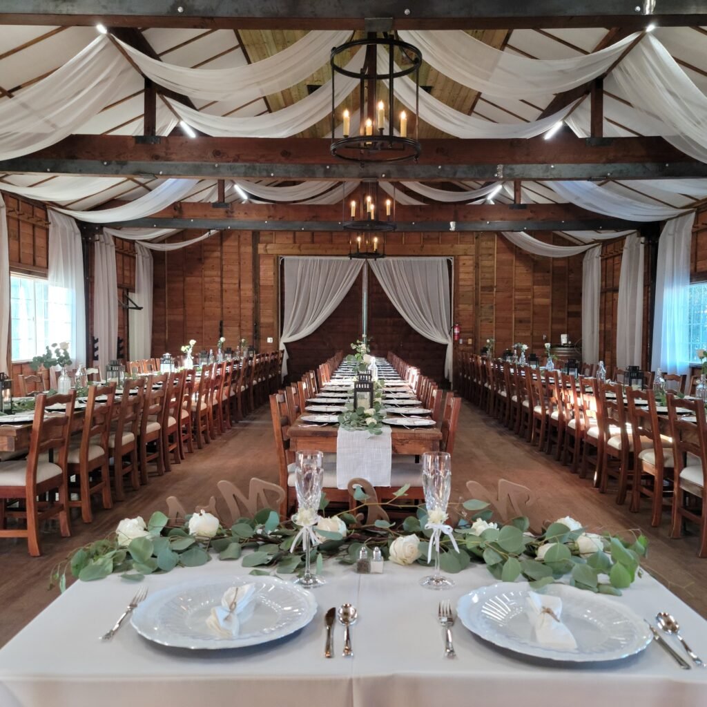 Rustic charm meets modern elegance. Rate this reception setup 1-10! 👇✨ . . . #barnwedding #rusticwedding #weddingreception #weddinginspo…